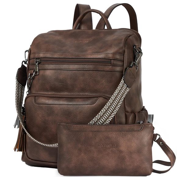 Womens Backpack Purse Leather Travel Backpack Fashion Designer Ladies😸 - Picture 1 of 6